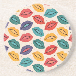 Dessous De Verre En Grès Motif de baiser