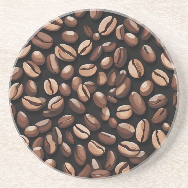 Dessous De Verre En Grès Motif de café (Devant)