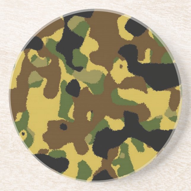 Dessous De Verre En Grès motif de camouflage (Devant)