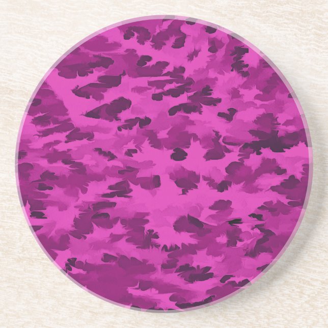 Dessous De Verre En Grès Motif de camouflage violet (Devant)