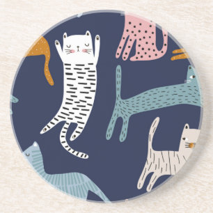 Dessous De Verre En Grès Motif de chat