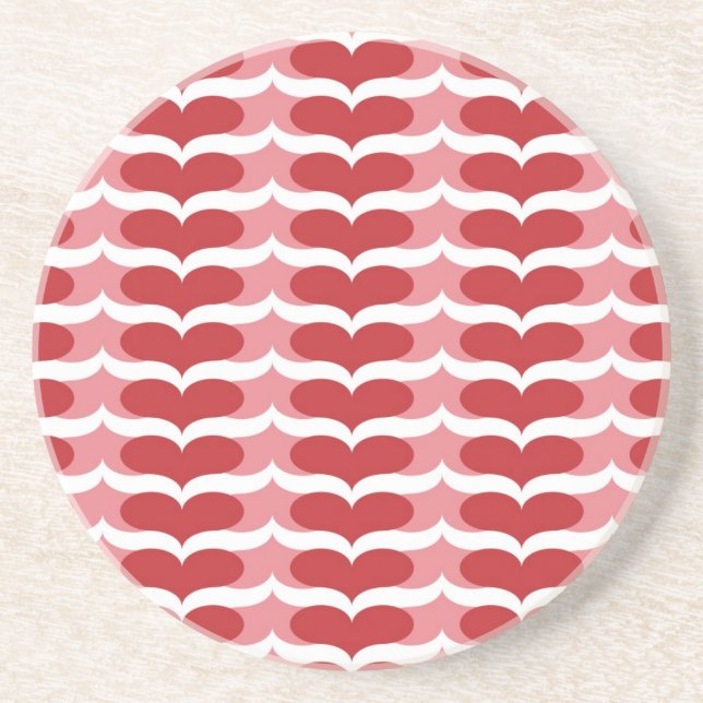Dessous De Verre En Grès Motif de coeur (Devant)