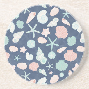 Dessous De Verre En Grès motif de coquillages