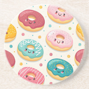 Dessous De Verre En Grès Motif de Donuts