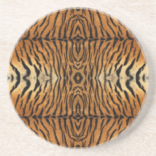 Dessous De Verre En Grès Motif de fourrure de tigre