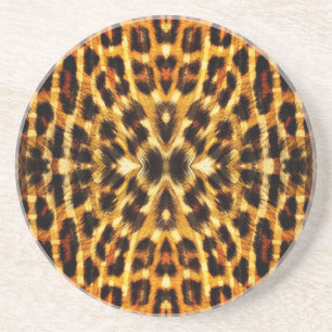 Dessous De Verre En Grès Motif de fourrure Leopard