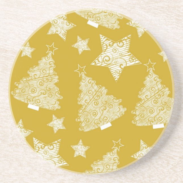 Dessous De Verre En Grès Motif de la nouvelle année (Devant)