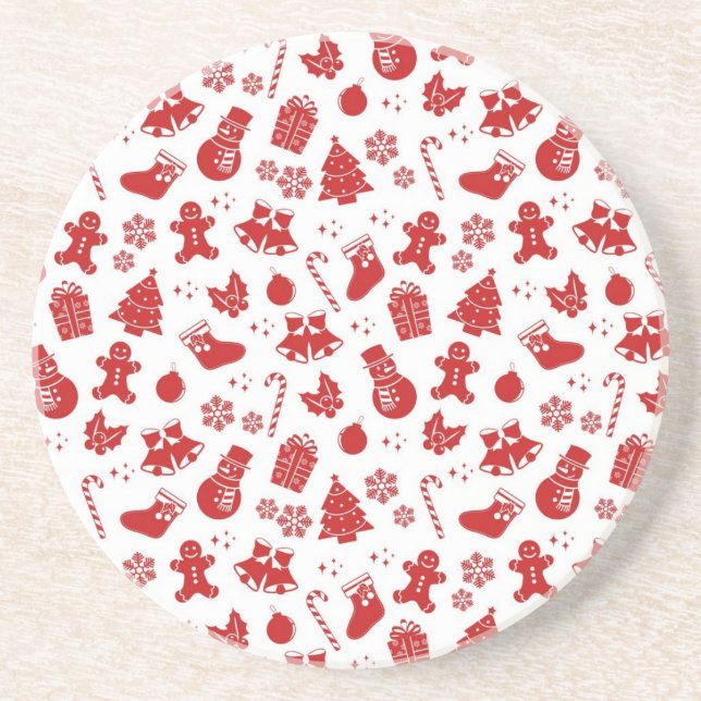 Dessous De Verre En Grès Motif de la nouvelle année (Devant)