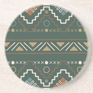 Dessous De Verre En Grès Motif de la tribu Boho