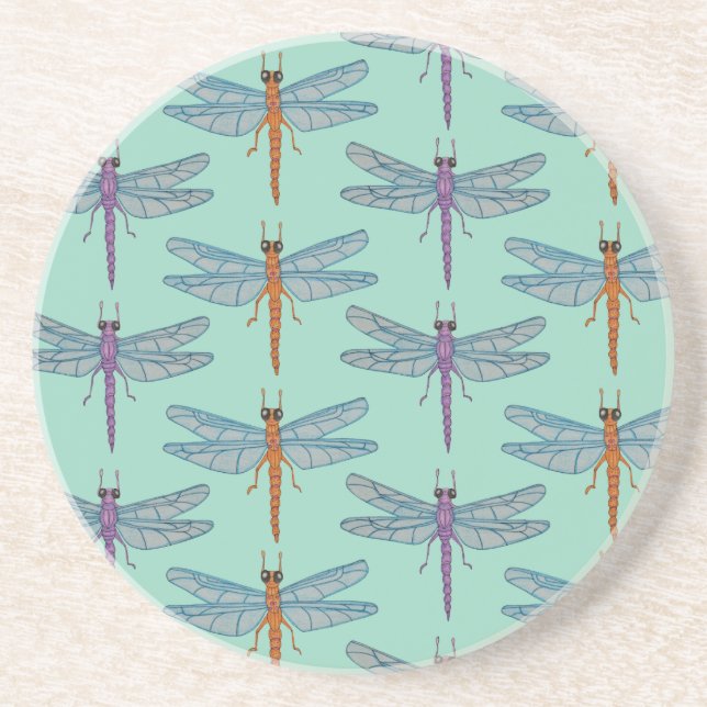 Dessous De Verre En Grès Motif de libellule (Devant)