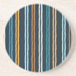 Dessous De Verre En Grès Motif de lignes verticales abstraites
