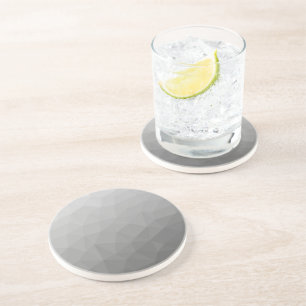 Dessous De Verre En Grès Motif de maillage géométrique gris