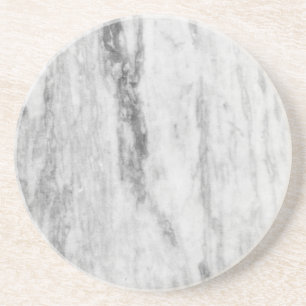 Dessous De Verre En Grès Motif de marbre blanc et gris de texture