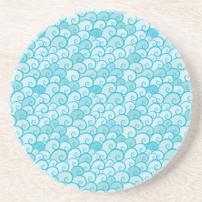Dessous De Verre En Grès Motif de mer (Devant)
