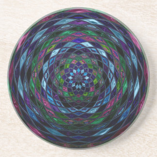 Dessous De Verre En Grès Motif de mosaïque abstrait