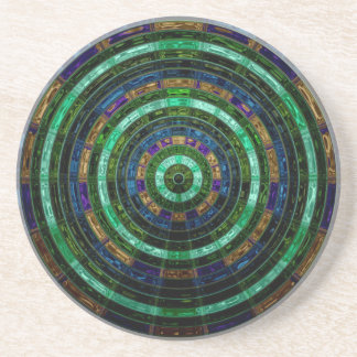 Dessous De Verre En Grès Motif de mosaïque abstrait #2