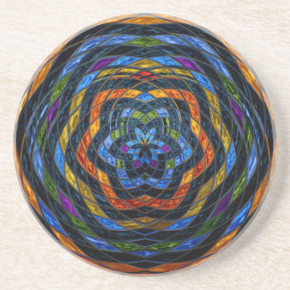 Dessous De Verre En Grès Motif de mosaïque abstrait #8