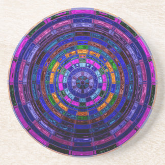 Dessous De Verre En Grès Motif de mosaïque abstraite #4