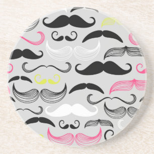 Dessous De Verre En Grès Motif de moustache, rétro style