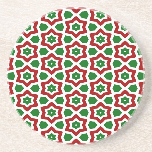 Dessous De Verre En Grès Motif de Noël (Devant)