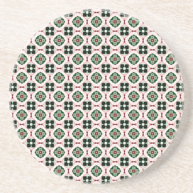 Dessous De Verre En Grès Motif de Noël abstrait funky boho rétro mignon (Devant)