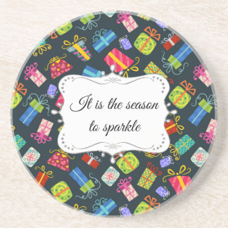 Dessous De Verre En Grès Motif de Noël Festif Personnalisé