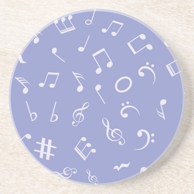 Dessous De Verre En Grès Motif de notes de musique (Devant)