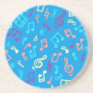 Dessous De Verre En Grès Motif de notes musicales