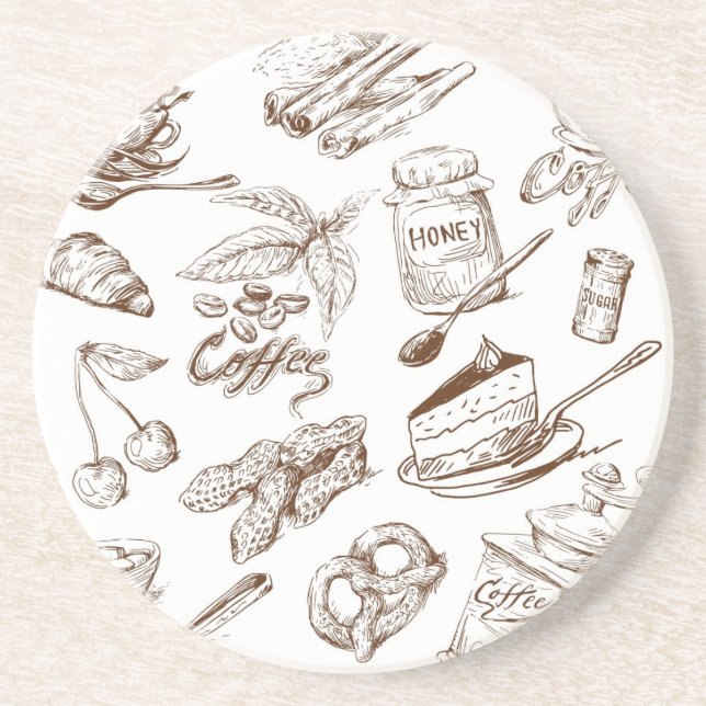 Dessous De Verre En Grès Motif de papier (Devant)