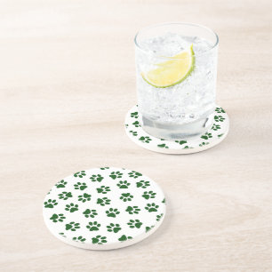 Dessous De Verre En Grès Motif De Pâtes, Patrouilles De Chiens, Paws Vertes