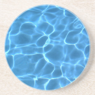 Dessous De Verre En Grès Motif de piscine bleue