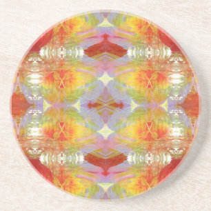 Dessous De Verre En Grès Motif de plumes de perroquet