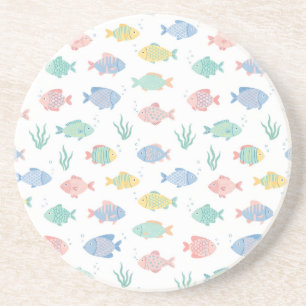 Dessous De Verre En Grès Motif de poisson tropical Tulimet coloré