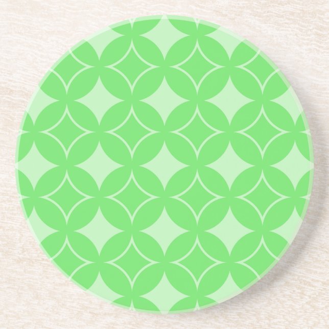 Dessous De Verre En Grès Motif de shippo vert citron (Devant)