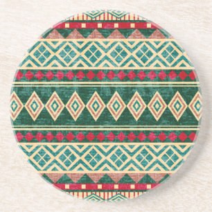 Dessous De Verre En Grès Motif de style africain géométrique Abstrait