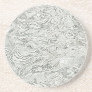 Dessous De Verre En Grès Motif de surface en marbre gris