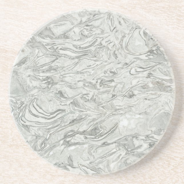 Dessous De Verre En Grès Motif de surface en marbre gris (Devant)