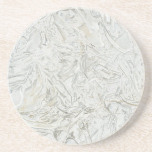 Dessous De Verre En Grès Motif de surface en marbre gris