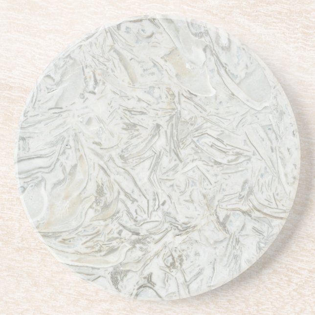 Dessous De Verre En Grès Motif de surface en marbre gris (Devant)