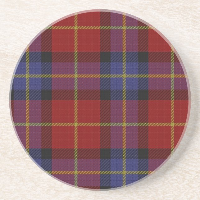 Dessous De Verre En Grès Motif de tartan (Devant)