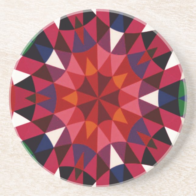 Dessous De Verre En Grès Motif de vacances (Devant)