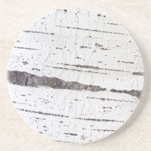 Dessous De Verre En Grès Motif d'écorce de bouleau