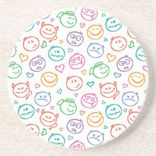 Dessous De Verre En Grès motif des sourires