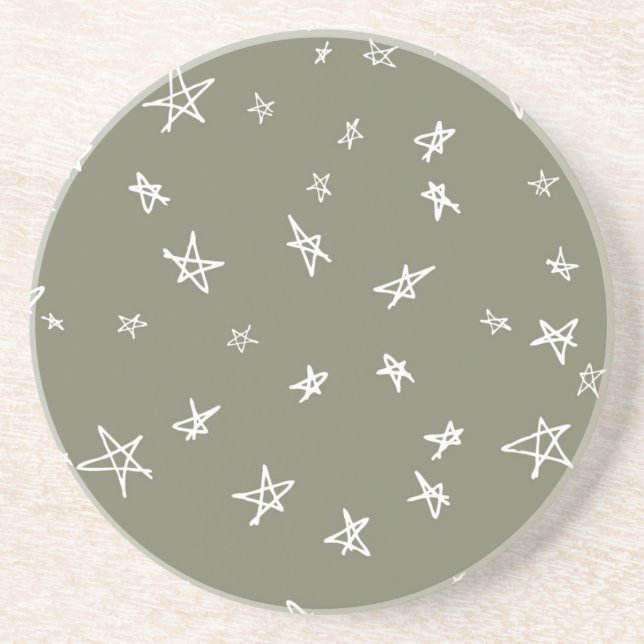 Dessous De Verre En Grès Motif d'étoiles (Devant)