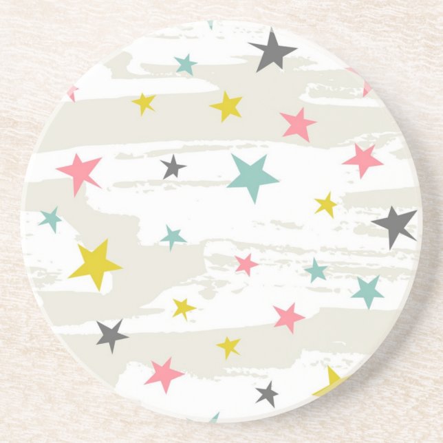 Dessous De Verre En Grès Motif d'étoiles (Devant)