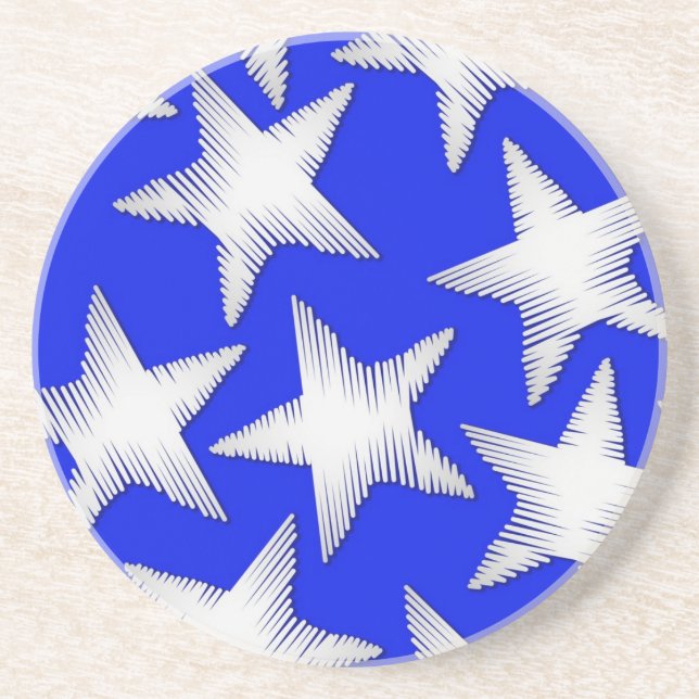 Dessous De Verre En Grès Motif d'étoiles (Devant)
