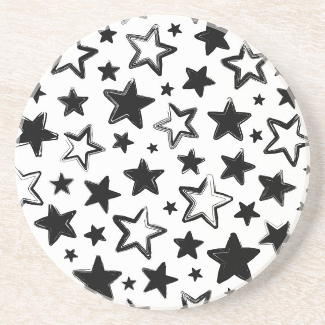 Dessous De Verre En Grès Motif d'étoiles (Devant)