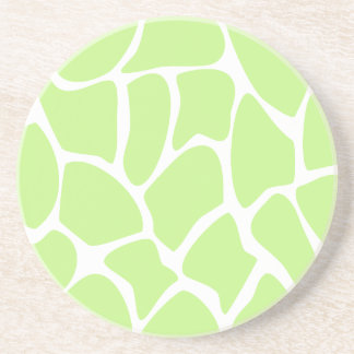 Dessous De Verre En Grès Motif d'impression de girafe en vert de chaux