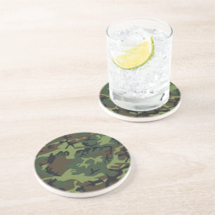 Dessous De Verre En Grès Motif du Camouflage Vert, Motif militaire, Armée