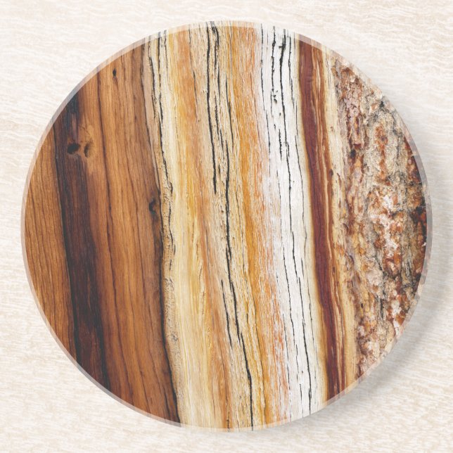 Dessous De Verre En Grès Motif du grain de bois (Devant)